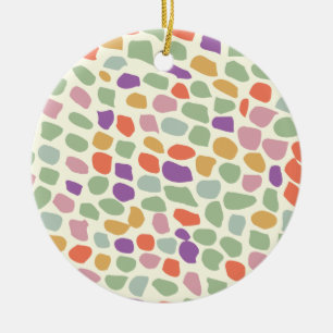 colourful patterned ceramic ornament