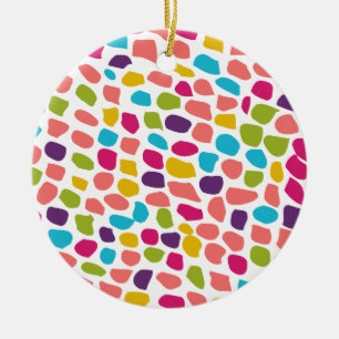 colourful patterned ceramic ornament