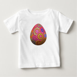 Colourful patterned Easter egg Baby T-Shirt