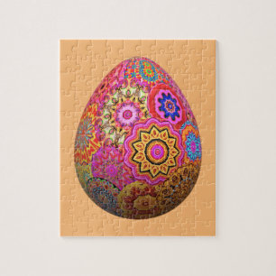Colourful patterned Easter egg Jigsaw Puzzle