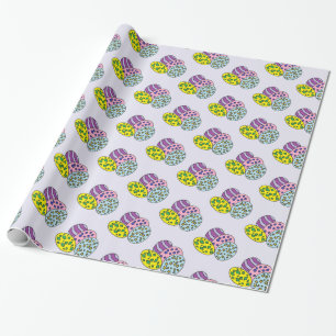 Colourful Patterned Easter Egg Wrapping Paper