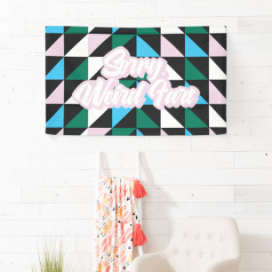 Colourful Patterned Sorry, Weird Fart Funny Banner