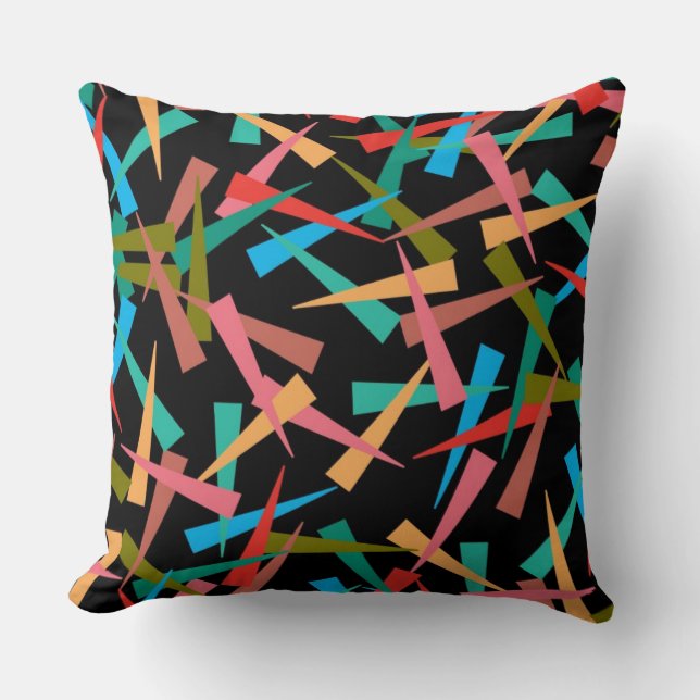 colourful patterned throw pillow (Front)