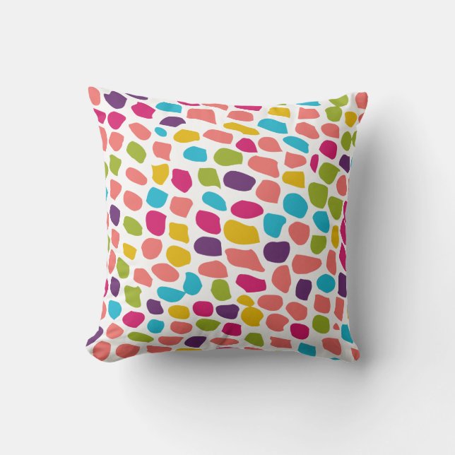 colourful patterned throw pillow (Front)
