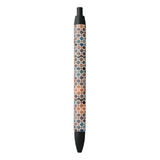 colourful patterned tiles black ink pen