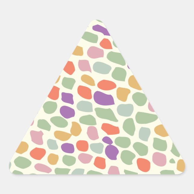 colourful patterned triangle sticker (Front)