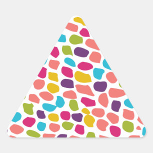 colourful patterned triangle sticker