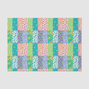 Colourful Patterns Patchwork Tissue Paper