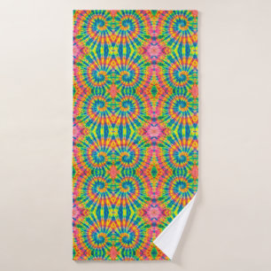 Colourful Patterns Tie-dye Hippie Bath Towel