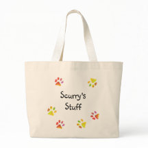 Colourful Paw Prints Personalized Pet Stuff Bag