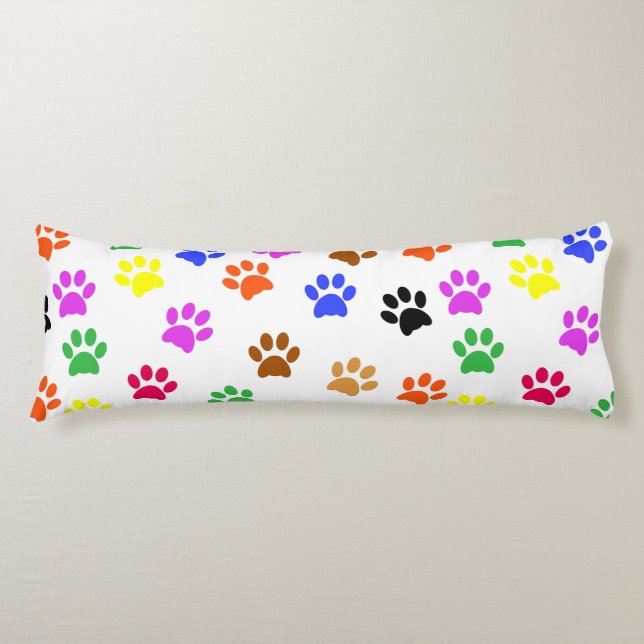 Colourful Paws Body Pillow (Front)