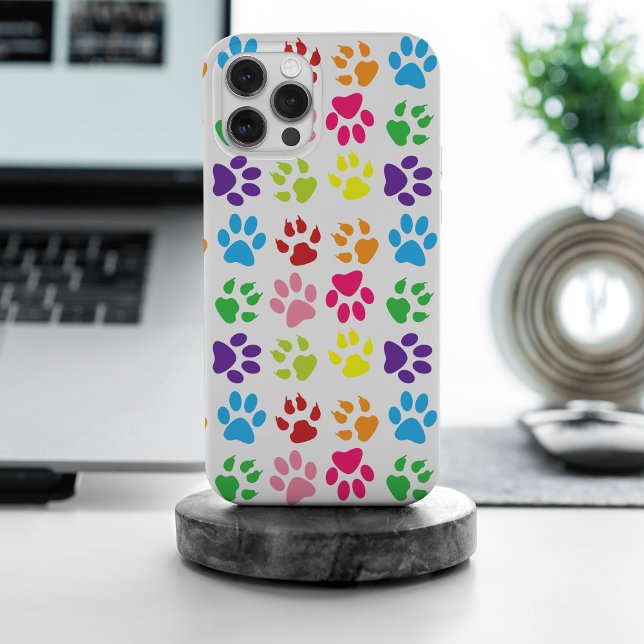Colourful Paws, Dog Paws, Cat Paws Case-Mate iPhone Case (Creator Uploaded)