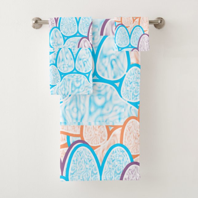 Colourful Paws Illusion Bath Towel Set (Insitu)