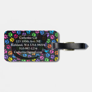 Colourful Paws Luggage Tag