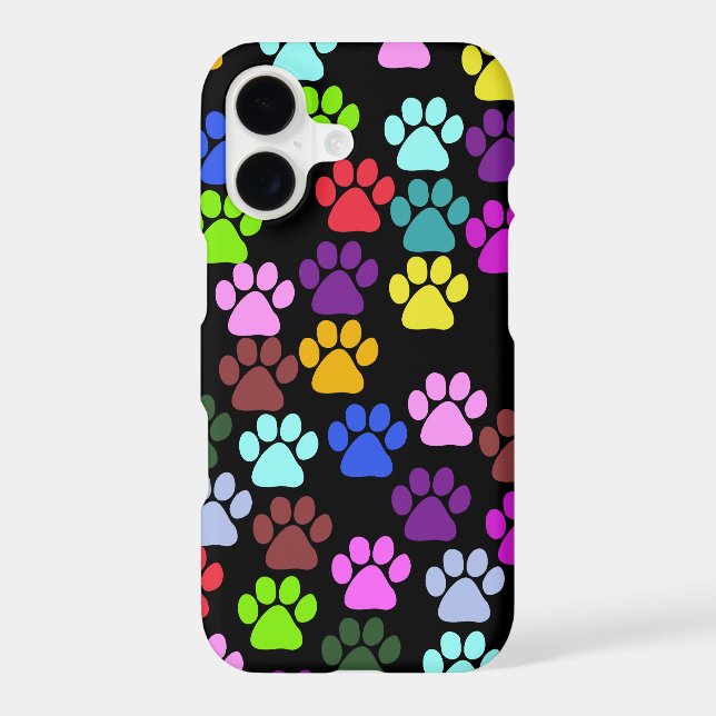 Colourful Paws, Paw Pattern, Dog Paws, Paw Prints (Back)