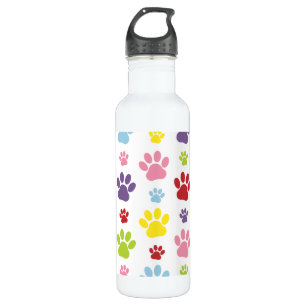 Colourful Paws, Paw Pattern, Dog Paws, Paw Prints 710 Ml Water Bottle