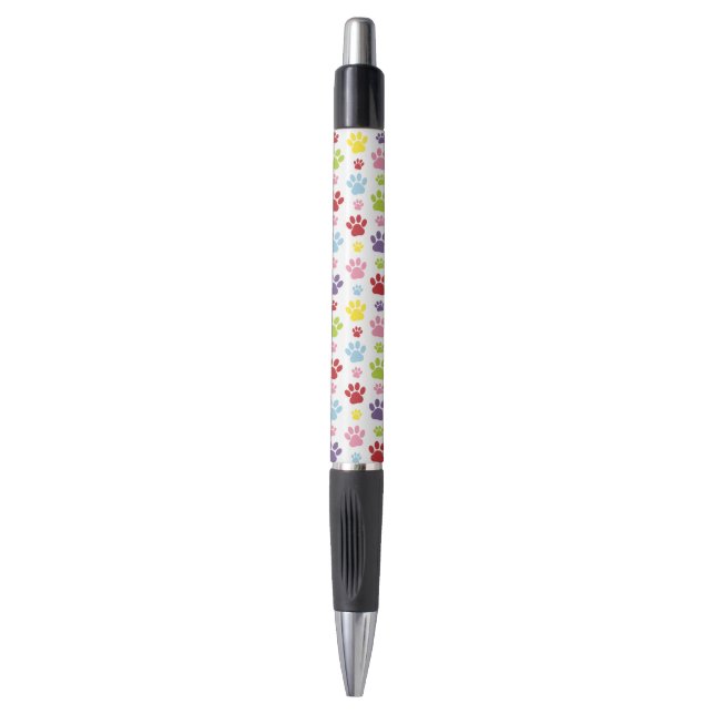 Colourful Paws, Paw Pattern, Dog Paws, Paw Prints Pen (Front Vertical)