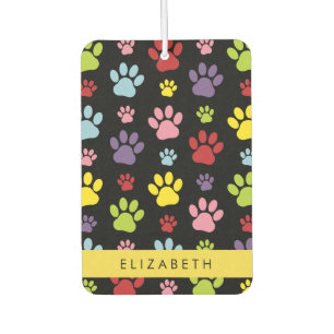 Colourful Paws, Paw Pattern, Dog Paws, Your Name Air Freshener