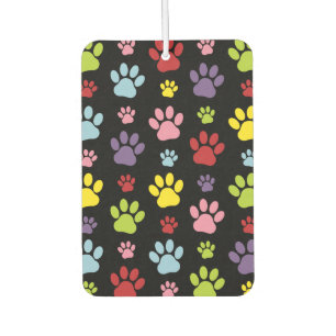 Colourful Paws, Paw Pattern, Paw Prints, Dog Paws Air Freshener