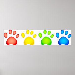 Colourful Paws Poster