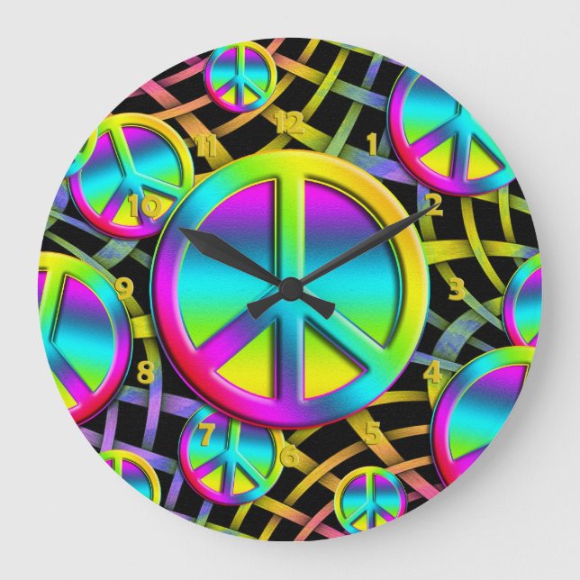 Colourful Peace - clock face  numbers (Front)