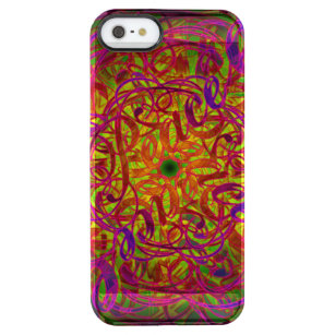 Colourful Peace Inspiration Mandala Text Art Clear iPhone SE/5/5s Case