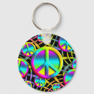 colourful PEACE Keychain