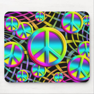 colourful PEACE Mouse Pad