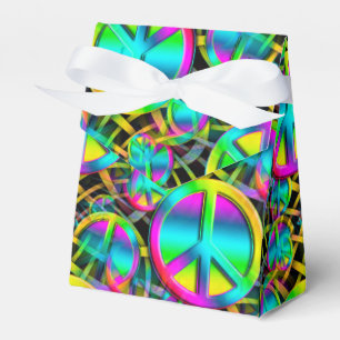 Colourful PEACE seamless pattern + your ideas Favor Box