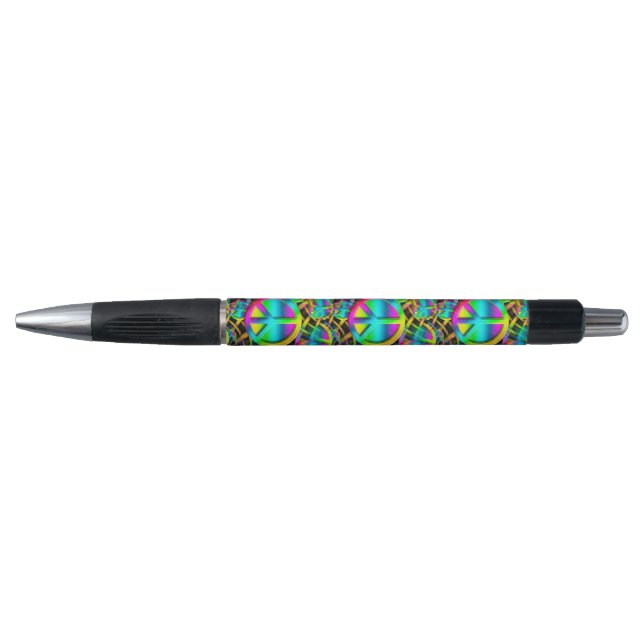 Colourful PEACE seamless pattern + your ideas Pen (Front)