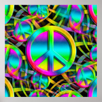 Colourful PEACE seamless pattern + your ideas