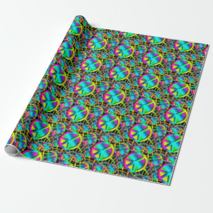 Colourful PEACE seamless pattern + your ideas Wrapping Paper