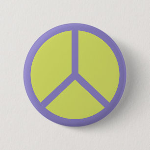 Colourful Peace Sign button