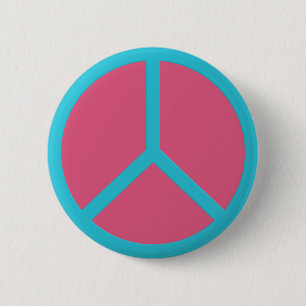 Colourful Peace Sign button