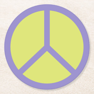 Colourful Peace Sign coasters