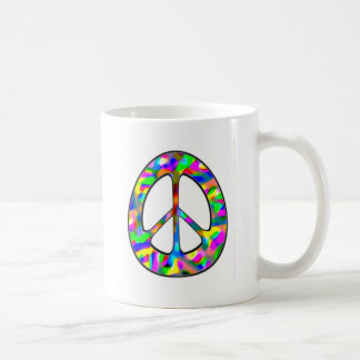 colourful peace sign coffee mug