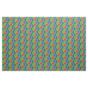 Colourful Peace Sign custom fabric