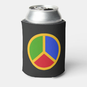 Colourful Peace Sign custom monogram drink coolers