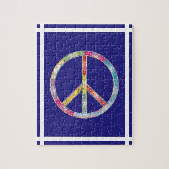 Colourful Peace Sign Jigsaw Puzzle (Vertical)