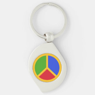 Colourful Peace Sign key chain