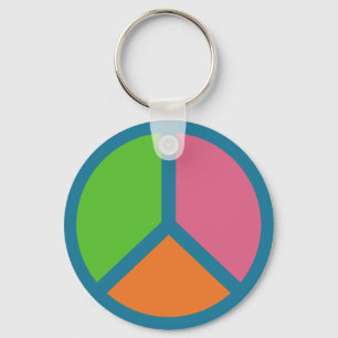 Colourful Peace Sign key chains