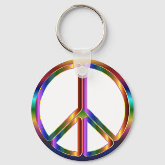 colourful peace sign keychain