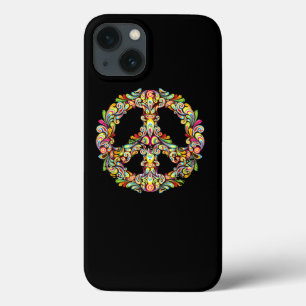 Colourful Peace Sign Love 60s 70s Tie Dye Hippie G iPhone 13 Case