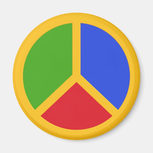 Colourful Peace Sign magnet (Front)