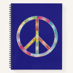 Colourful Peace Sign Notebook