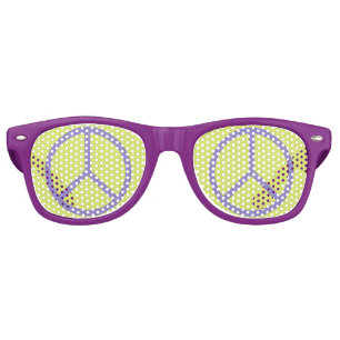Colourful Peace Sign party glasses