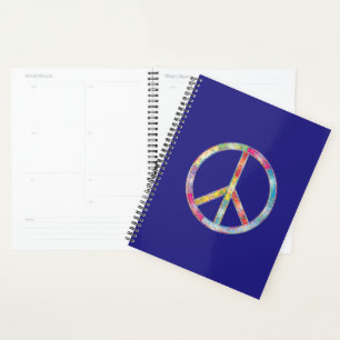 Colourful Peace Sign Planner