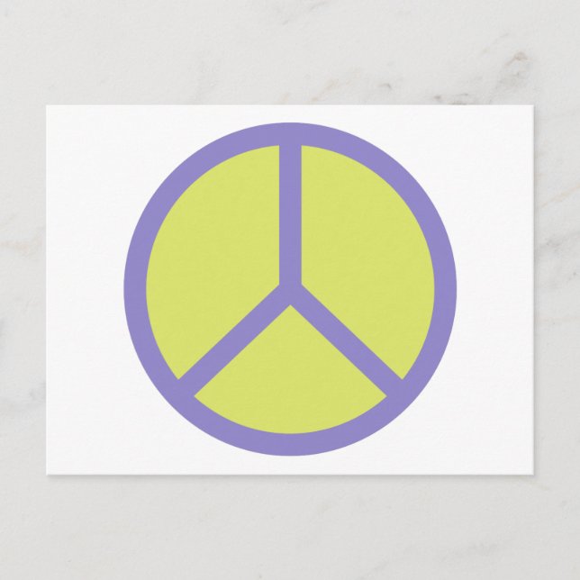 Colourful Peace Sign postcard (Front)