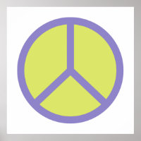 Colourful Peace Sign poster