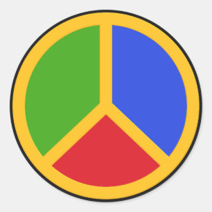 Colourful Peace Sign stickers